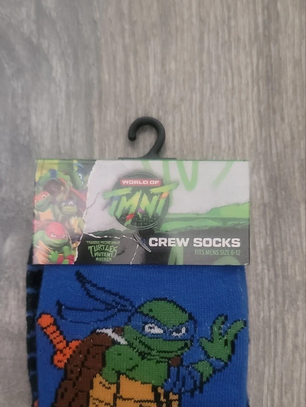Teenage Mutant Ninja Turtles TMNT Blue Leonardo Casual Crew Socks